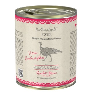 Dr.Clauder´s BARF Komplettmenue Putengeschnetzeltes 800g dog  AKCE